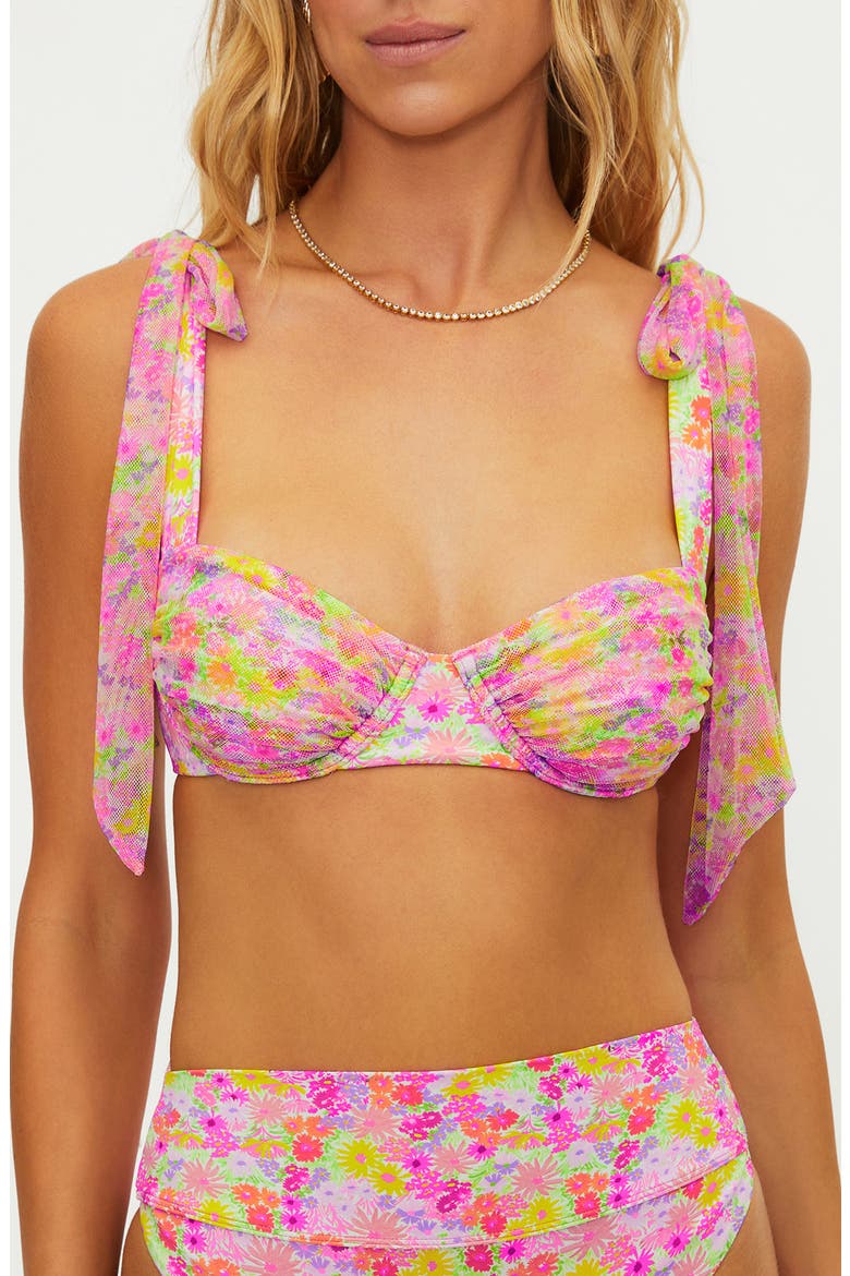 Camilia Underwire Bikini Top, Alternate, color, NEON BOUQUET