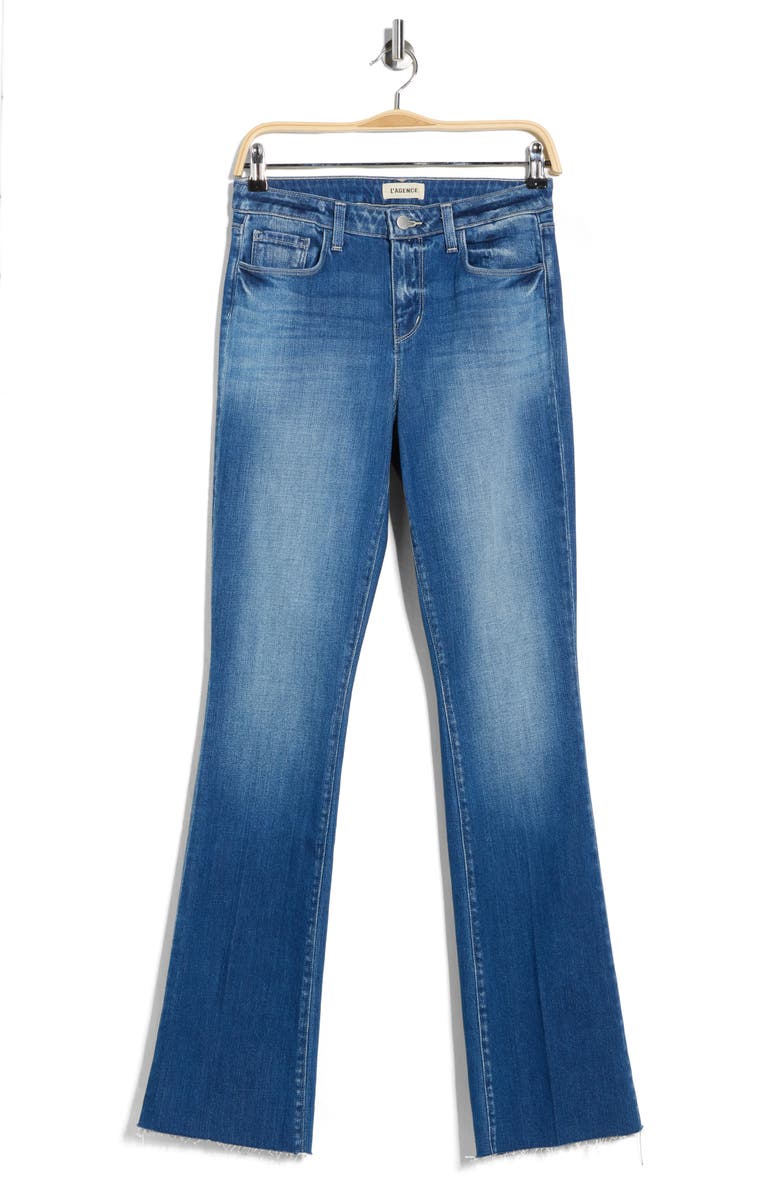 L'AGENCE Ruth Raw Hem Straight Leg Jeans, Alternate, color, Palermo
