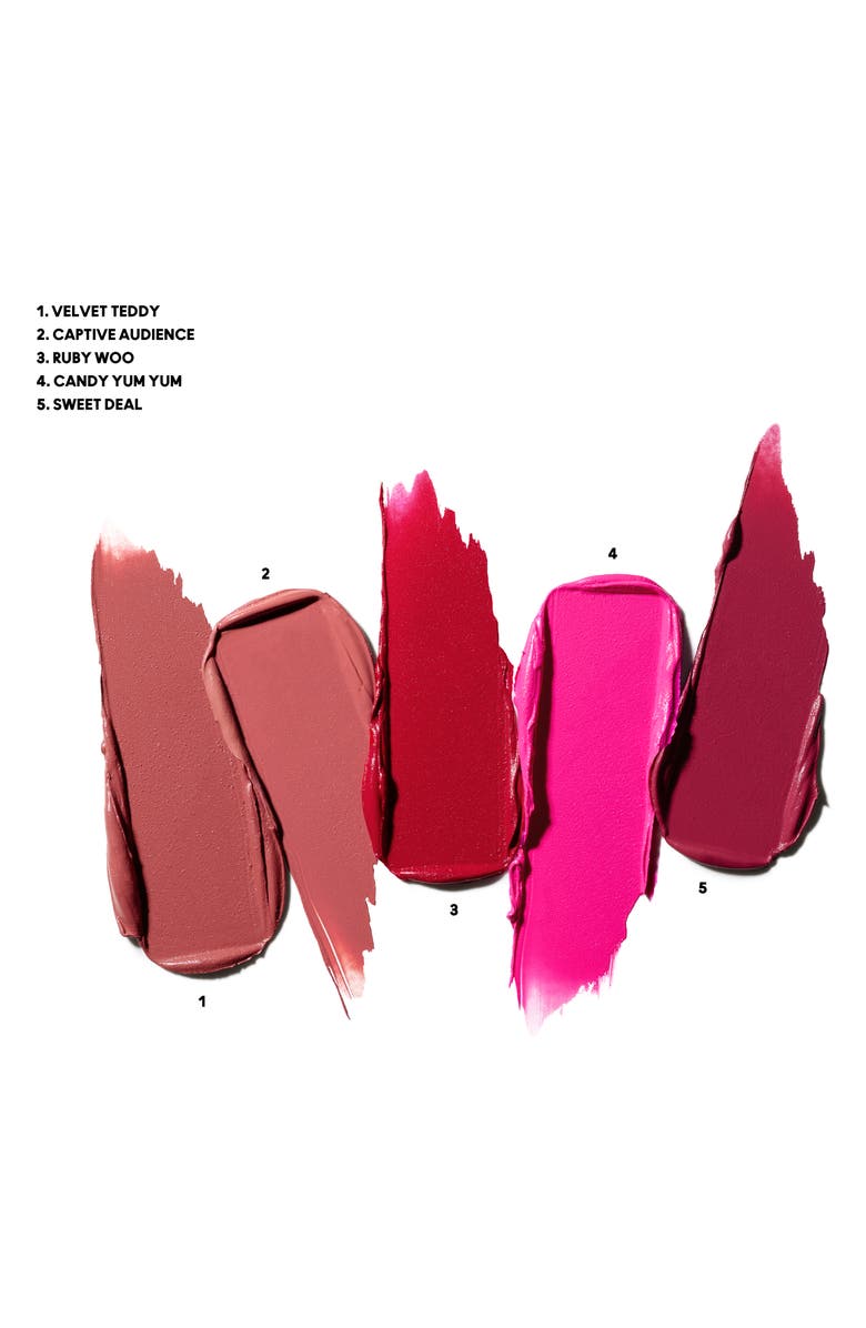 MAC Cosmetics Less is Bore 5-Piece Full-Size Matte Lipstick Gift Set (Limited Edition) $125 Value, Alternate, color, Pink Multi