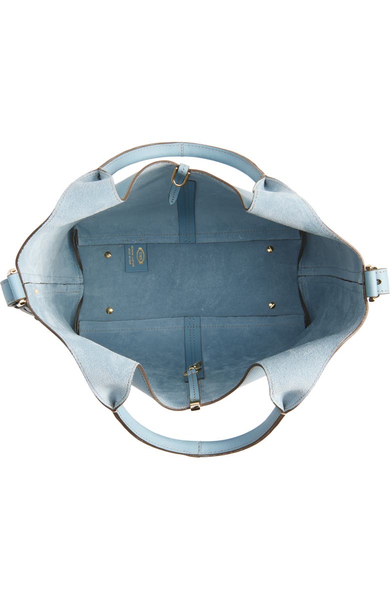 Tod's Leather Shopping Tote Bag, Alternate, color, Carta Zucc. Chiaro