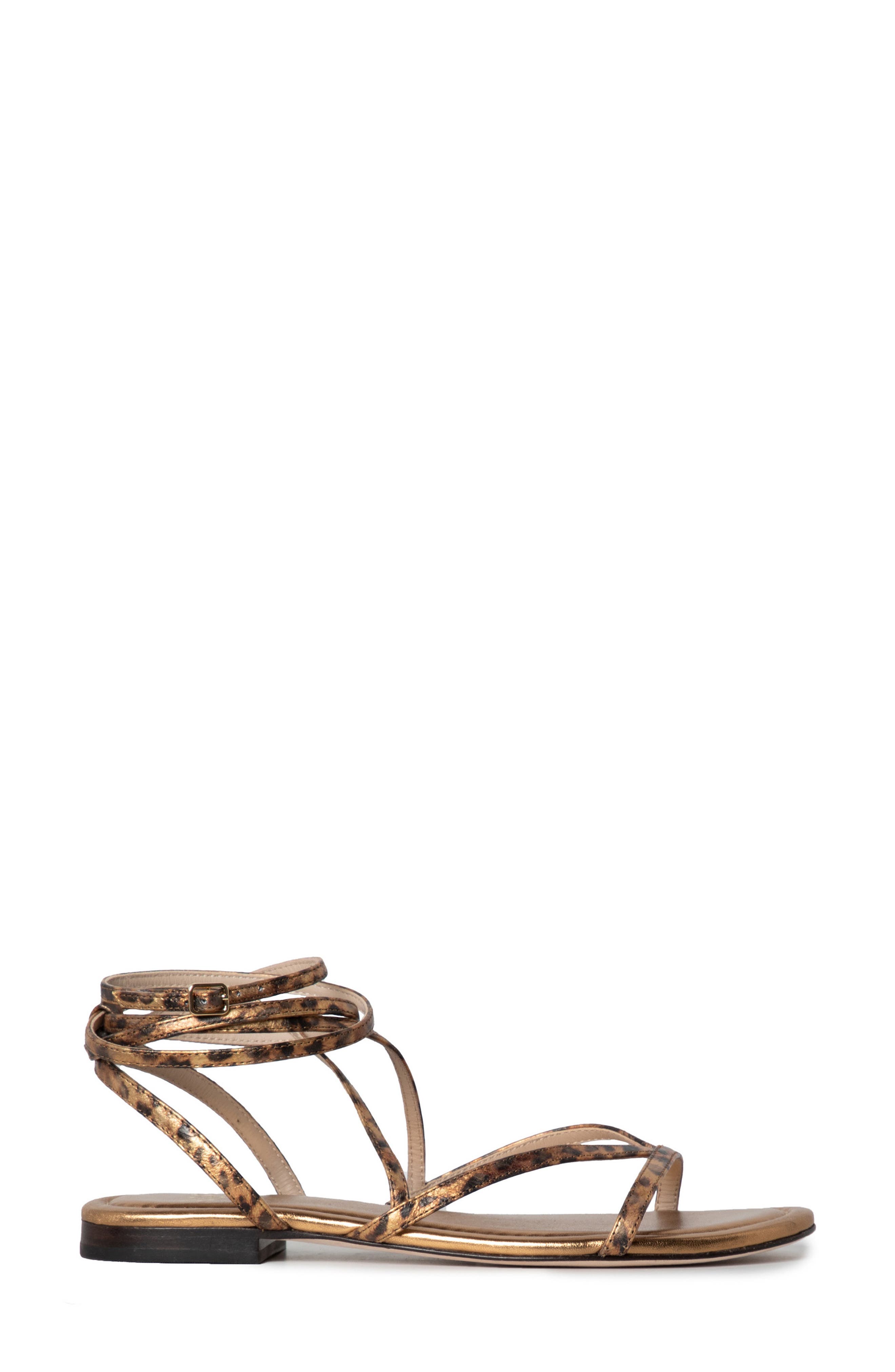 PAIGE Darcy Ankle Wrap Sandal, Alternate, color, Bronze Mlt