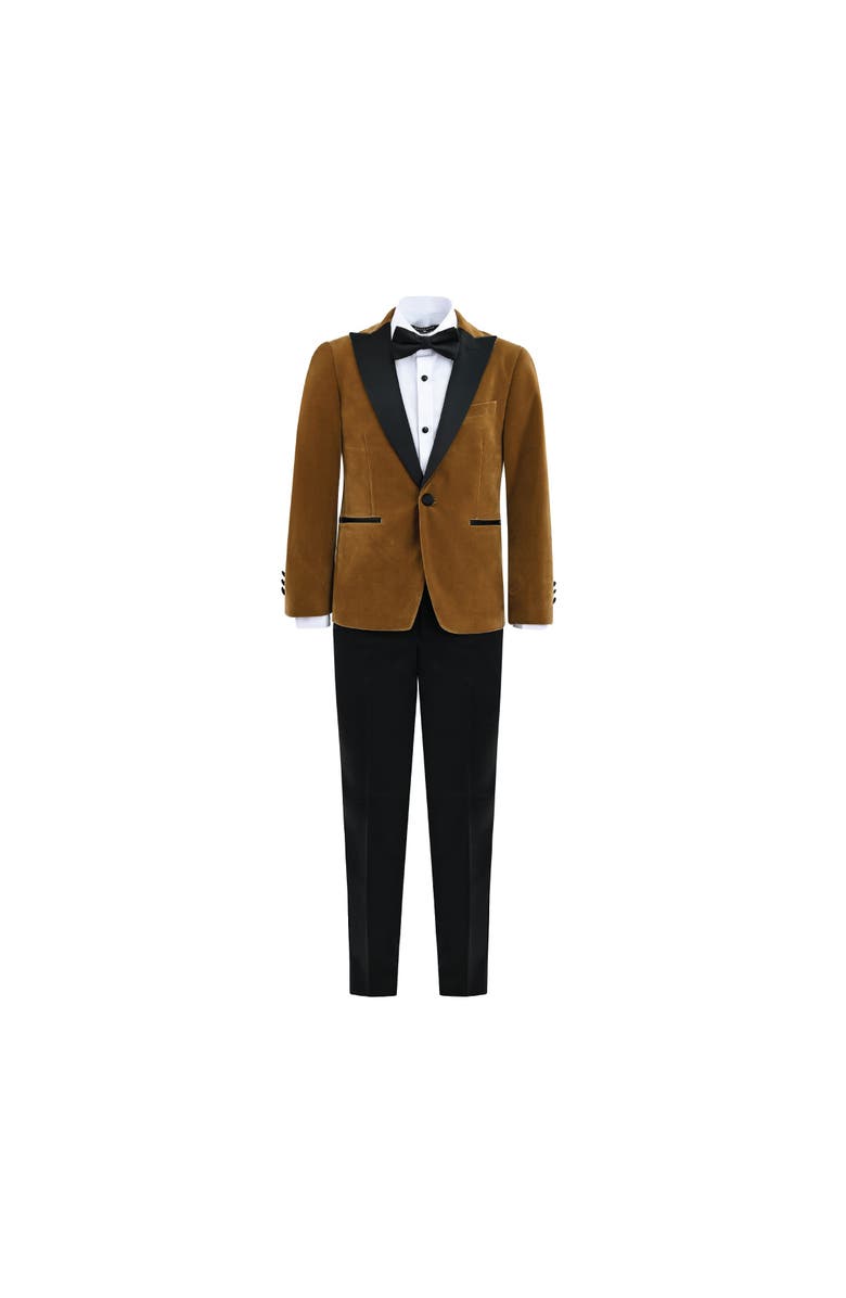 MOUSTACHE Velvet Suit with Peak Lapel, Main, color, Brown