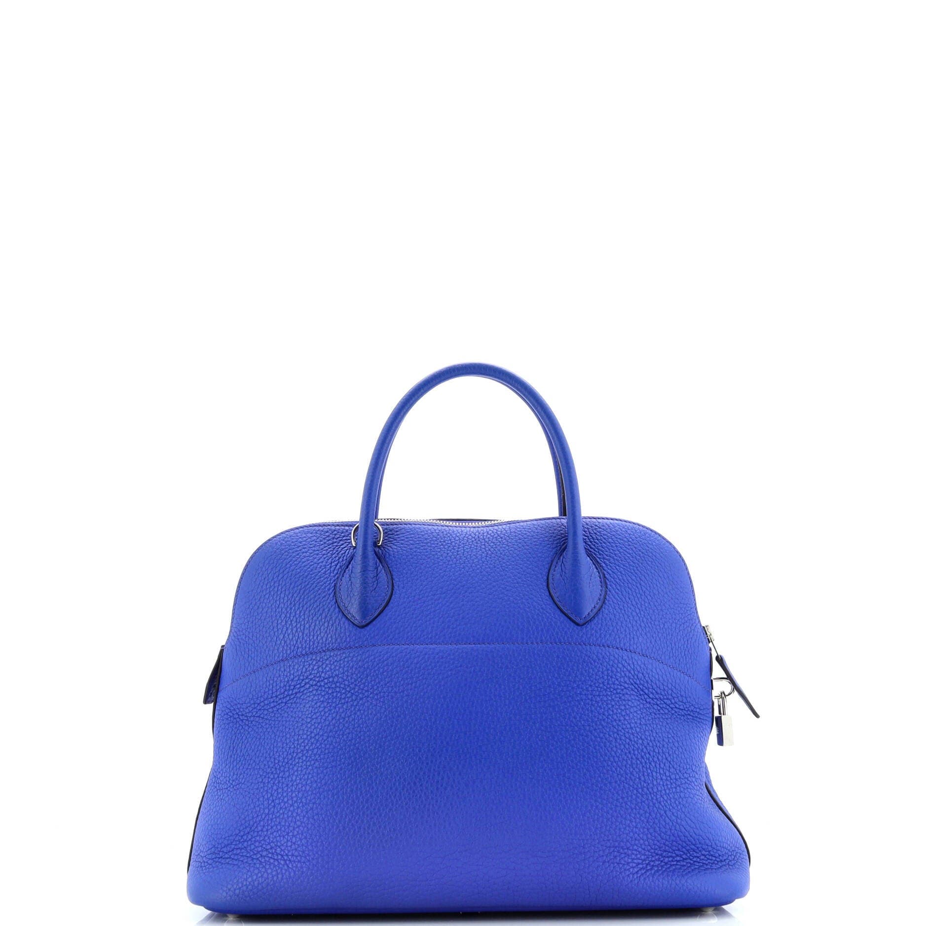 Pre-Owned Hermes Bolide Bag Clemence 35, Alternate, color, Bleu Royal