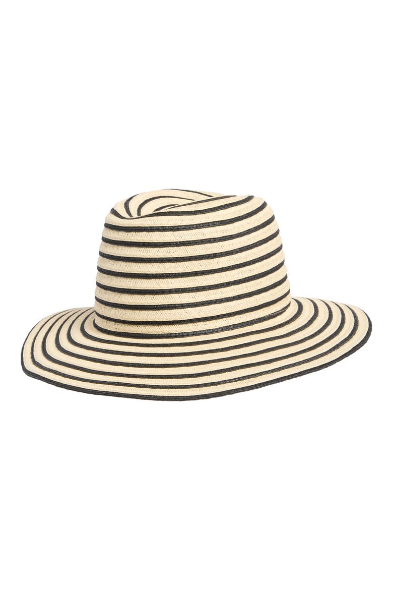 Stripe Packable Panama Hat, Main, color, NATURAL STRIPE