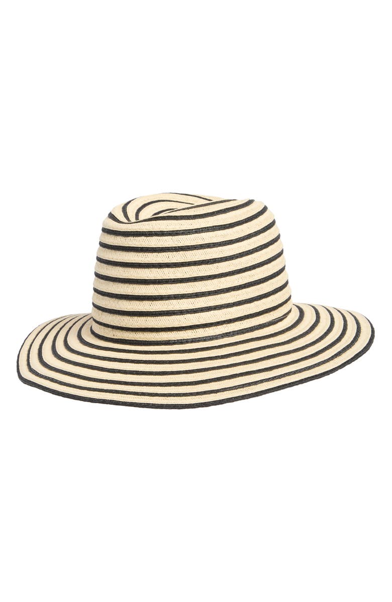Nordstrom Stripe Packable Panama Hat, Main, color, Natural Stripe