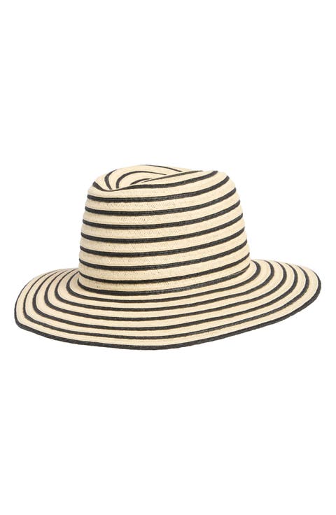 Stripe Packable Panama Hat