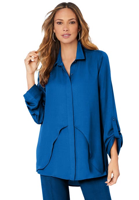 Georgette Overlay Big Shirt (Plus)