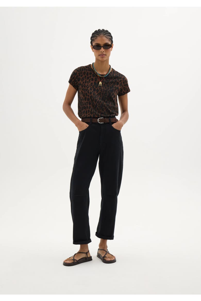 Cordi Warm Twill Barrel Leg Trousers, Alternate, color, Dark Charcoal