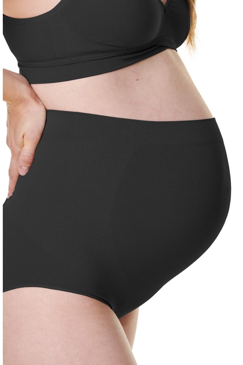 High Waist Maternity Briefs, Alternate, color, BLACK
