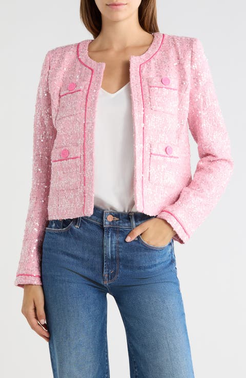 Niko Bracelet Sleeve Tweed Jacket