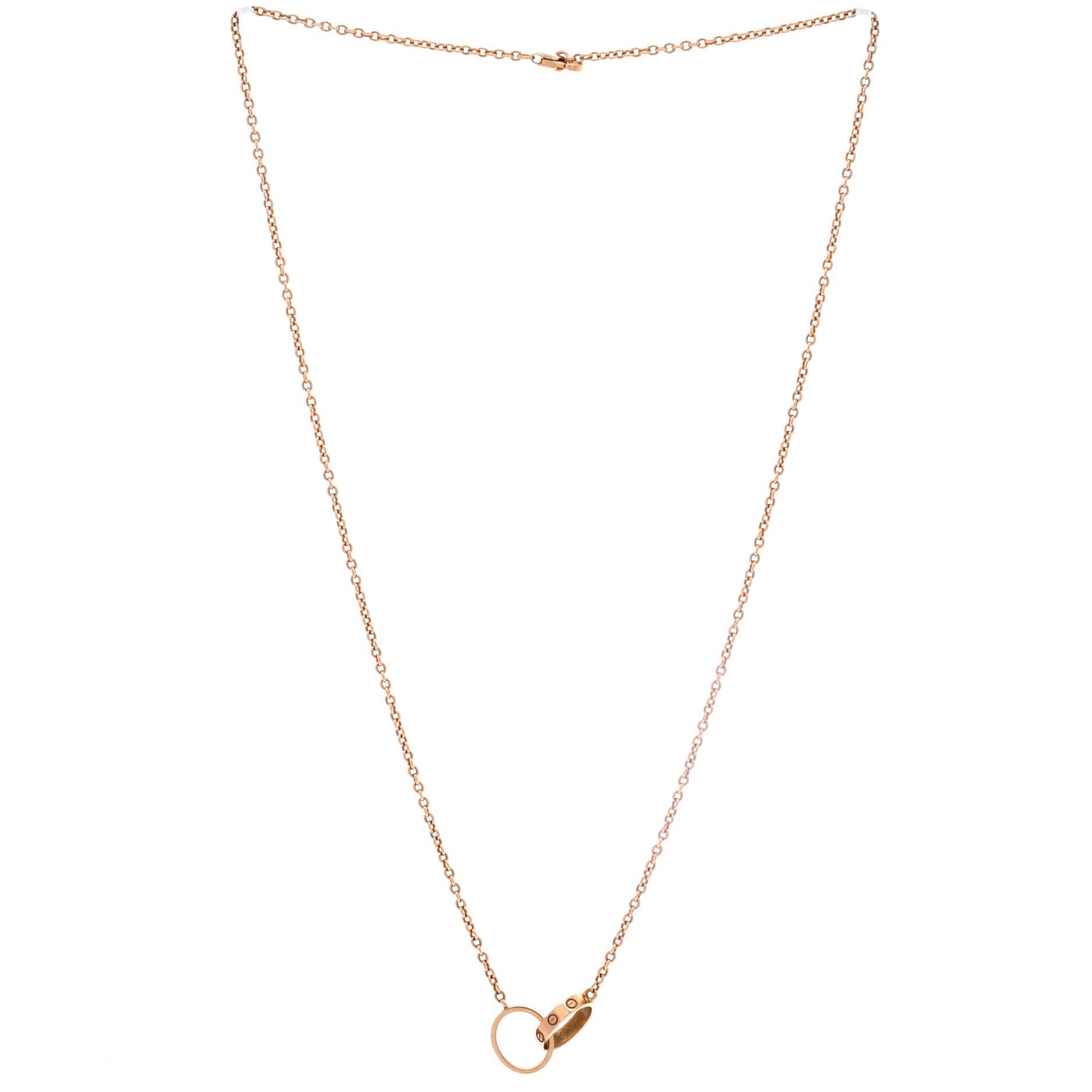 Love Interlocking Necklace 18K Rose Gold, Alternate, color, Metallic Gold
