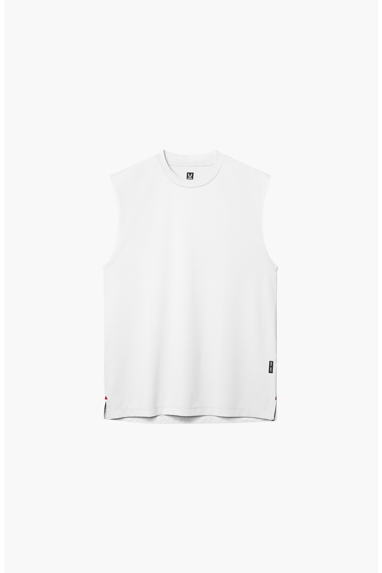 3D Lite 2.0 Lycra Relaxed Cutoff Tank, Alternate, color, White