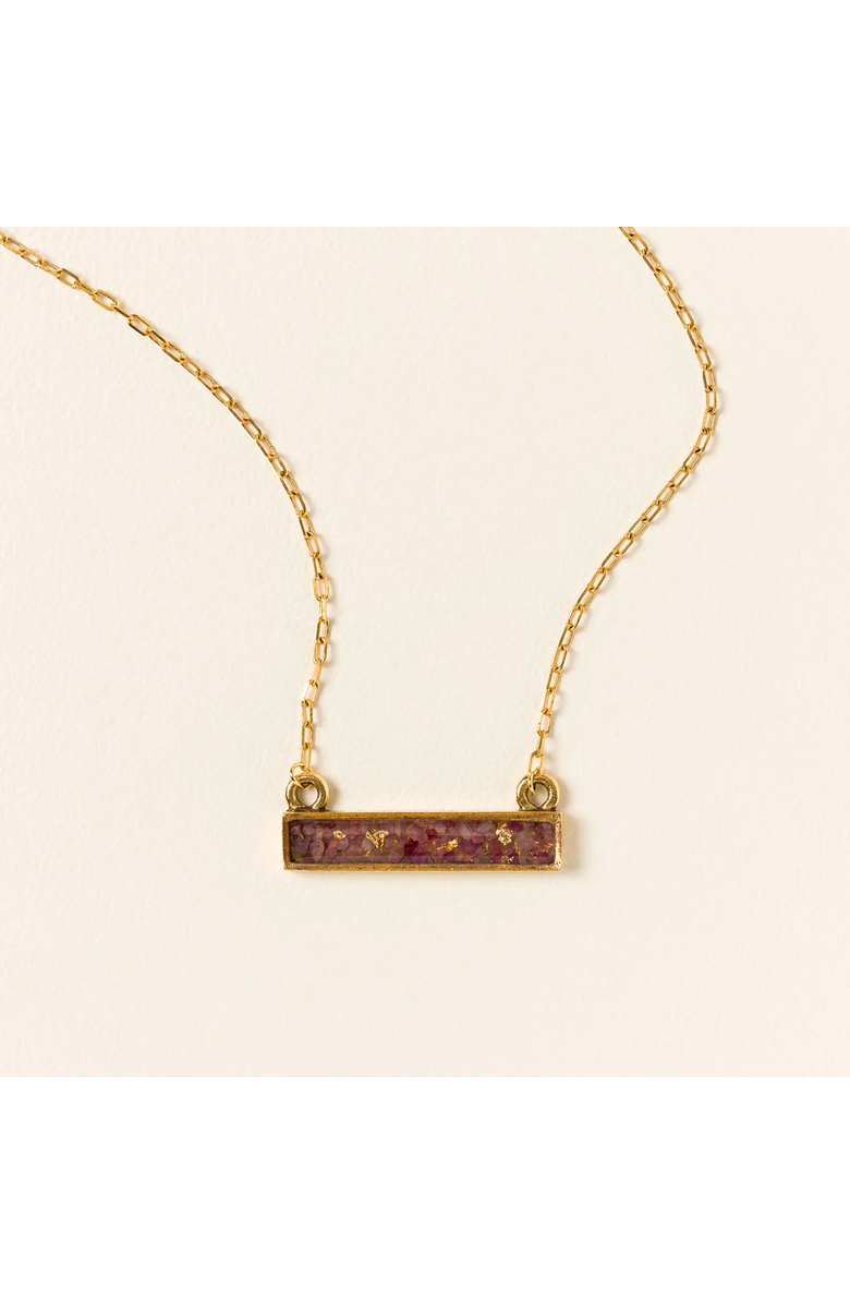 Uncommon Goods Flecks of Gold Birthstone Necklace, Alternate, color, July - Ruby