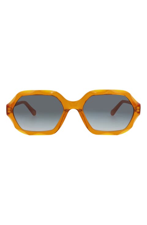 56mm Geometric Sunglasses