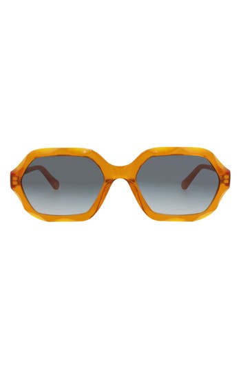 Chloé 56mm Geometric Sunglasses In Brown