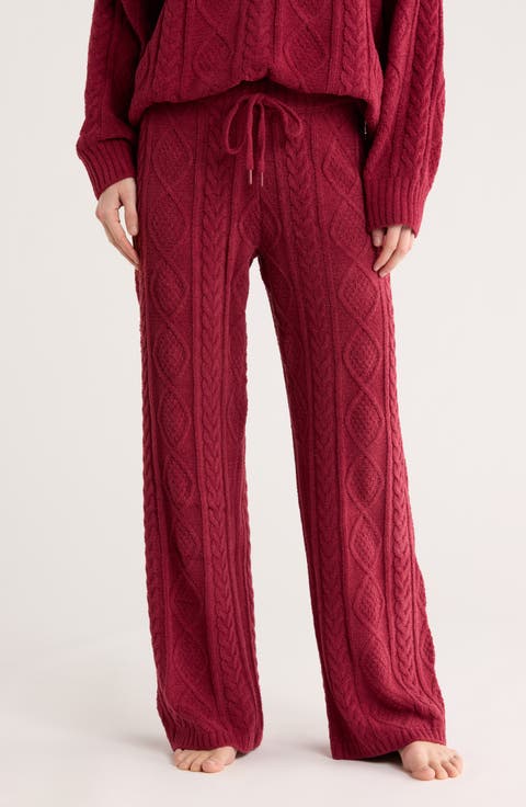 Cozy Chenille Cable Knit Sleep Pants