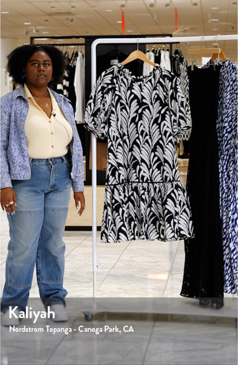 Print Puff Sleeve Dress, sales video thumbnail