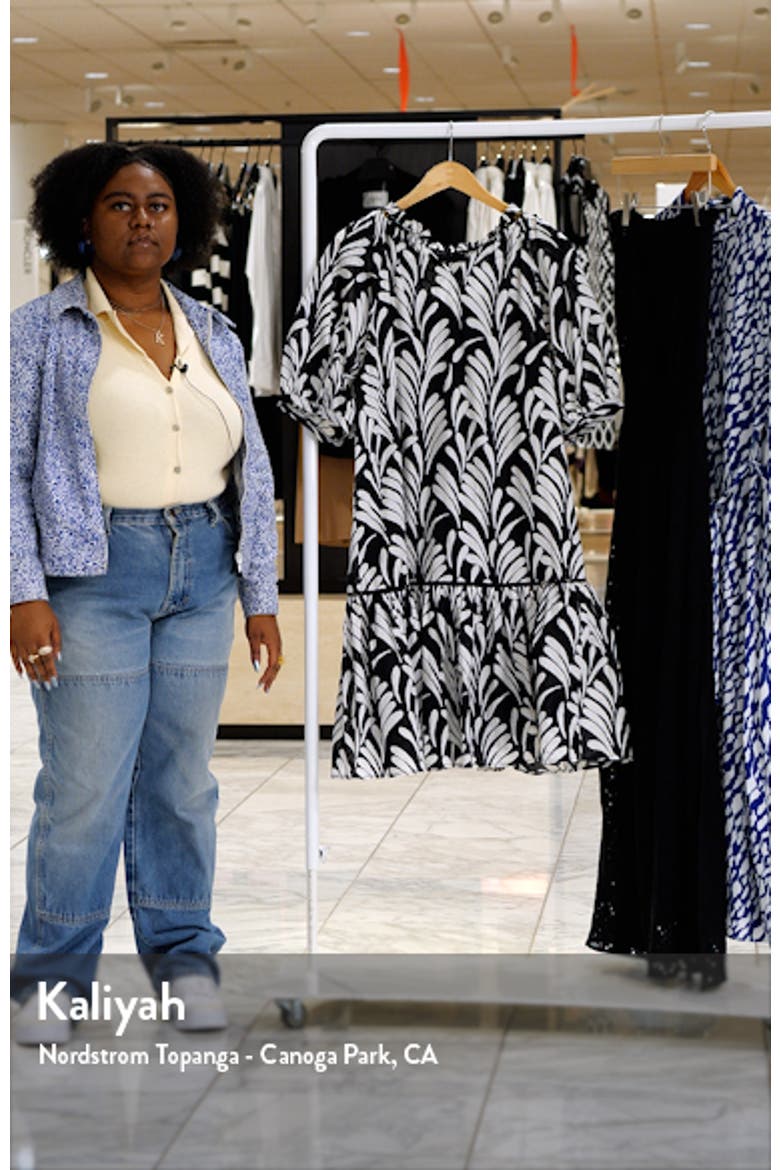 Print Puff Sleeve Dress video