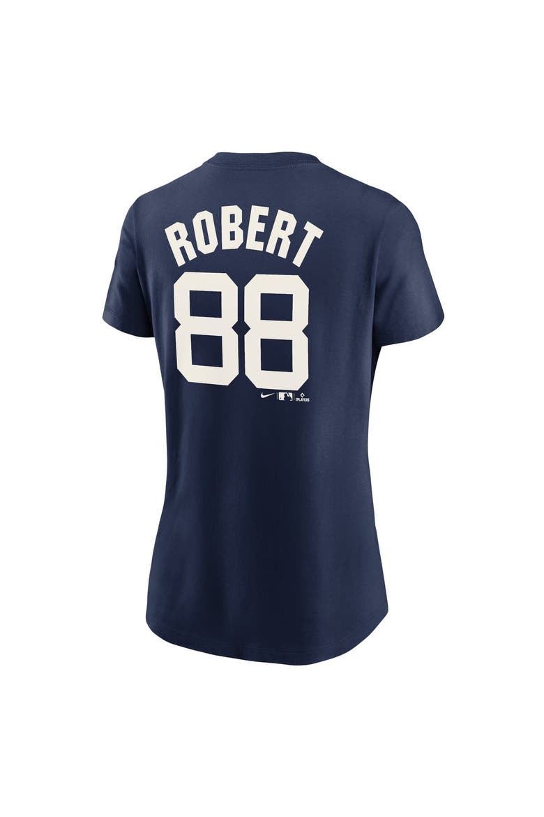 Women's Nike Luis Robert Navy Chicago White Sox 2021 Field of Dreams Name & Number T-Shirt, Alternate, color, Navy