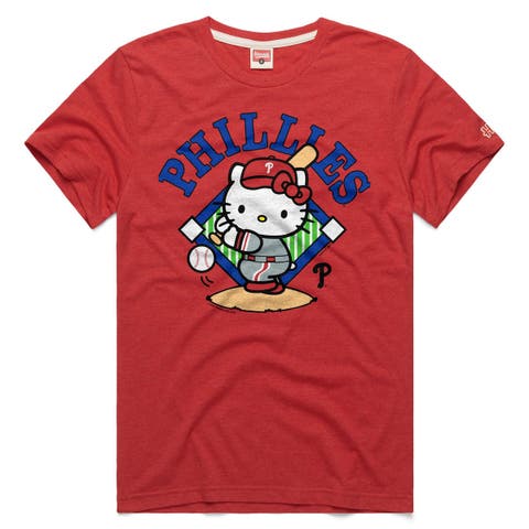 Unisex Homage  Red Philadelphia Phillies Hello Kitty Tri-Blend T-Shirt