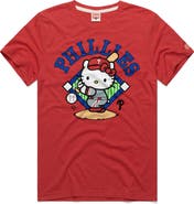Homage Unisex Homage Red Philadelphia Phillies Hello Kitty Tri-Blend T-Shirt
