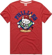 Homage Unisex Homage Red Philadelphia Phillies Hello Kitty Tri-Blend T-Shirt