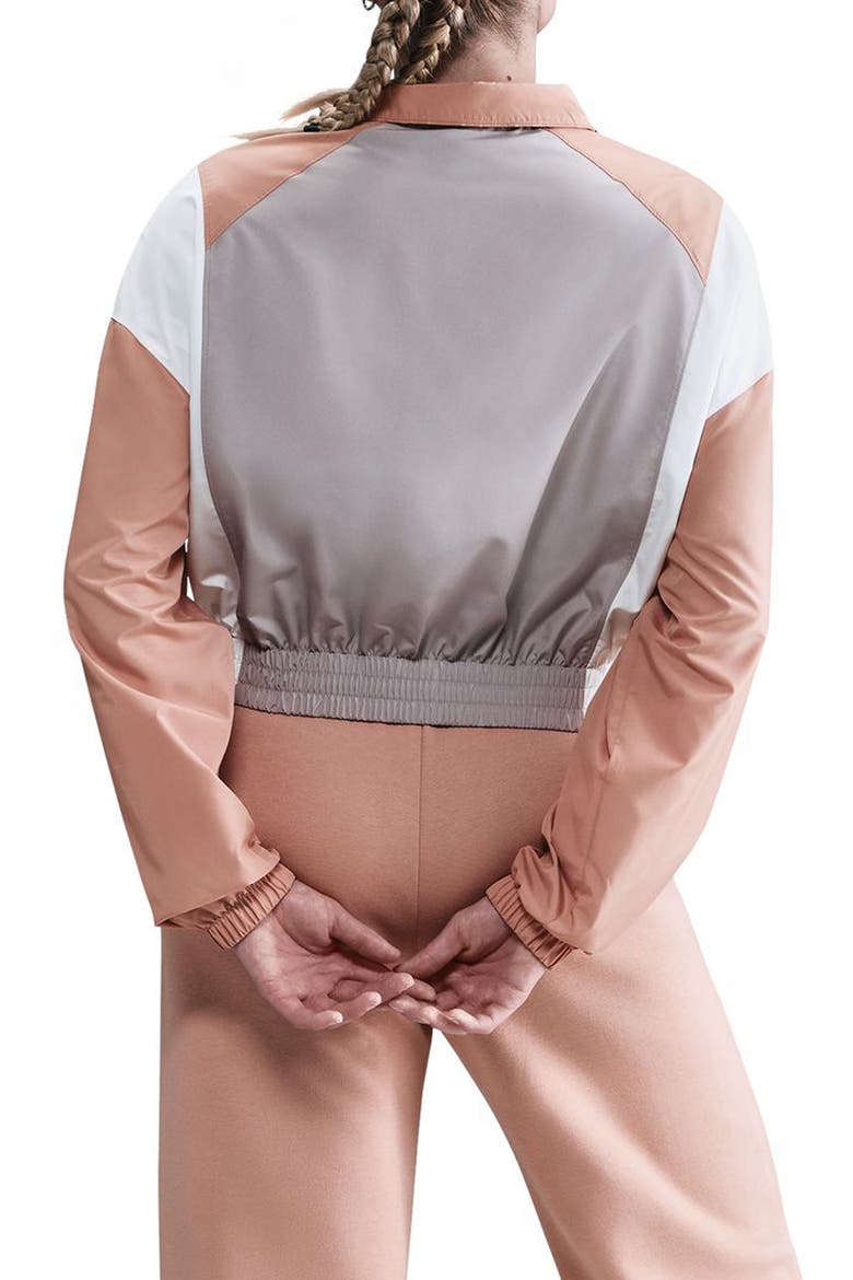 Sportswear Woven Pullover Top, Alternate, color, 009 CLGGRY/ROSGLD