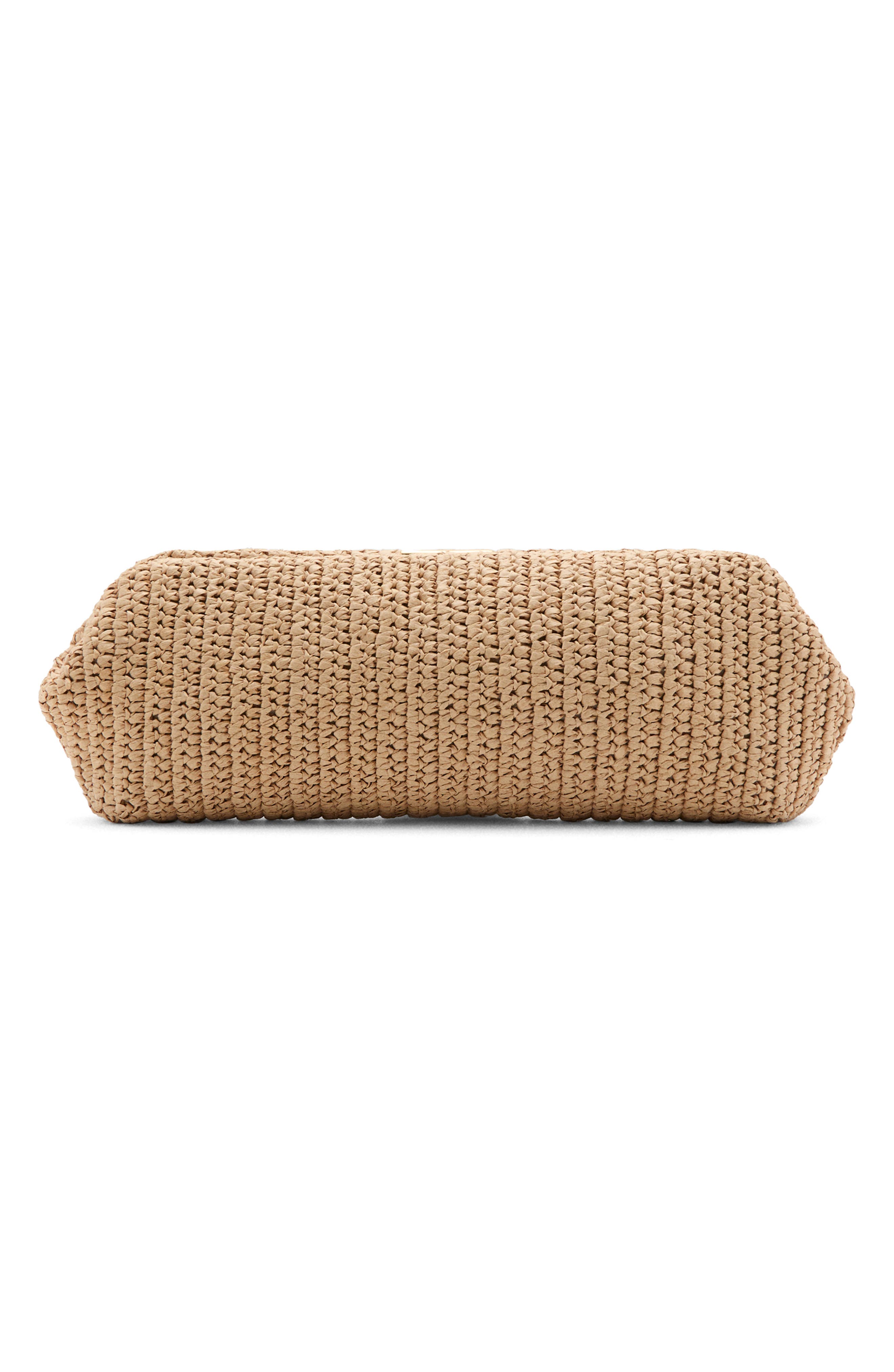 Beaded Natural Fiber Shoulder Bag, Alternate, color, BEIGE