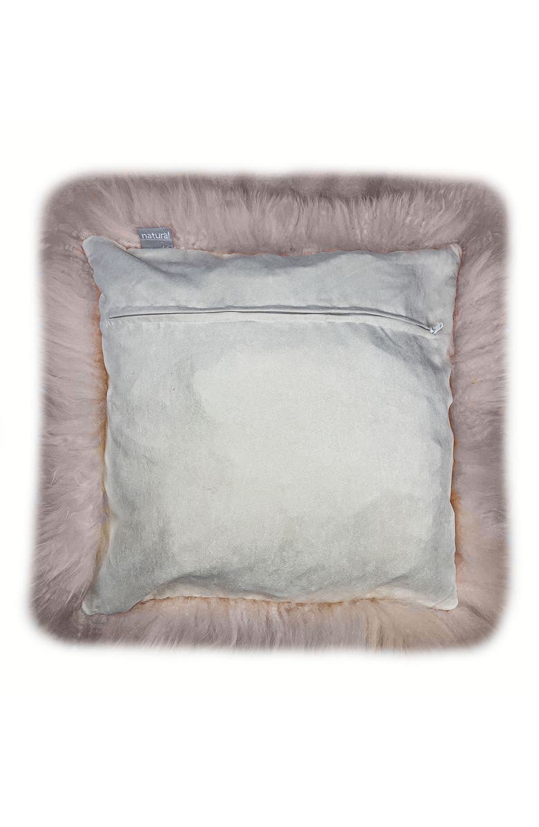 NATURAL New Zealand Genuine Sheepskin Pillow - Set of 2, Alternate, color, Blush