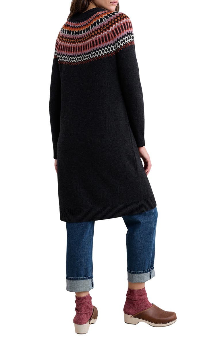 Seasalt Cornwall Bird Ring Fair Isle Long Sleeve Sweater Dress, Alternate, color, Knit Modernist Elderberry Onyx