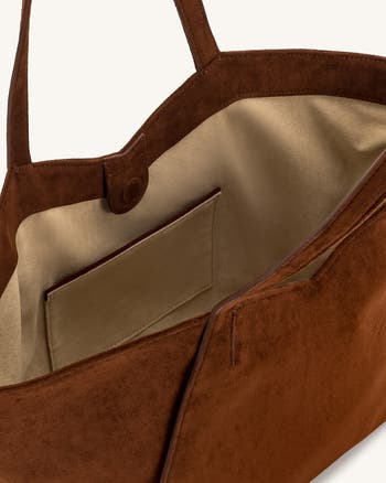 Large Kiana Faux Suede Tote