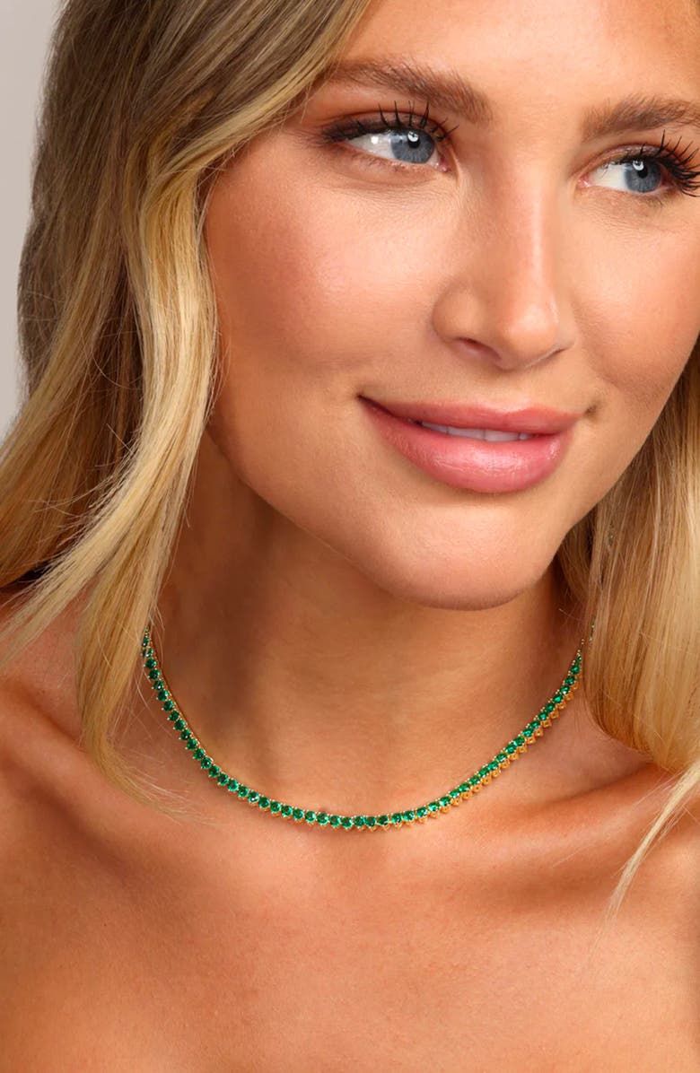 Melinda Maria Not Your Basic Tennis Necklace, Alternate, color, 