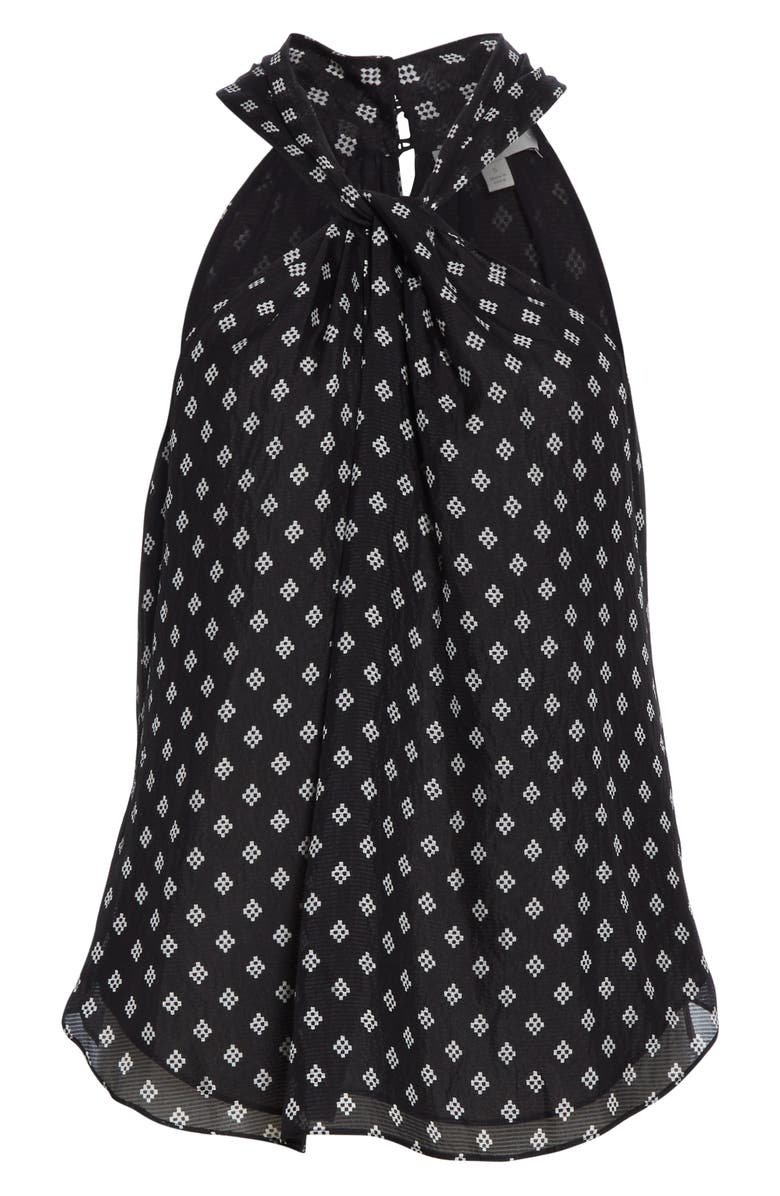 Joie Lisie Twist Neck Silk Top, Alternate, color, 