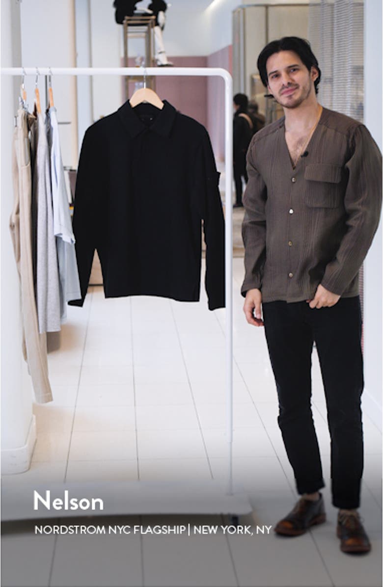 Ghost Piece Cotton Fleece Polo Sweatshirt, sales video thumbnail