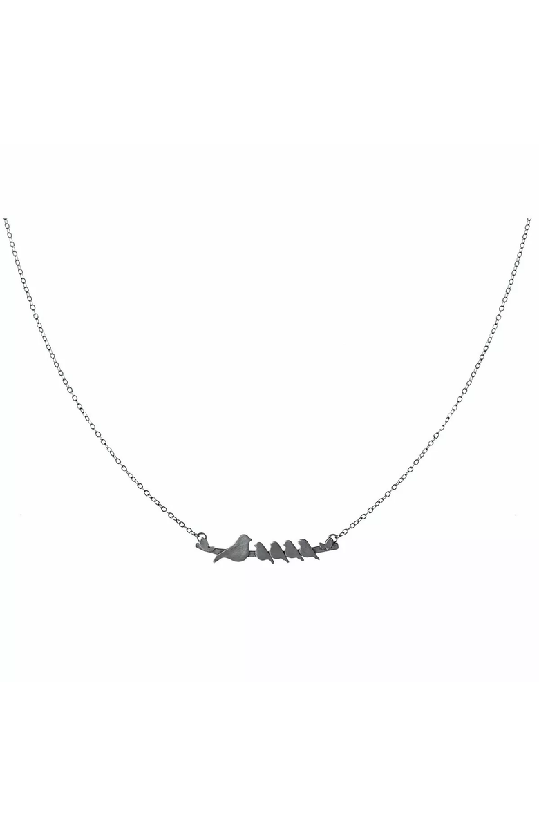 Uncommon Goods Mother Nestling Birds Necklace by Figs and Ginger, Alternate, color, 4 Babies