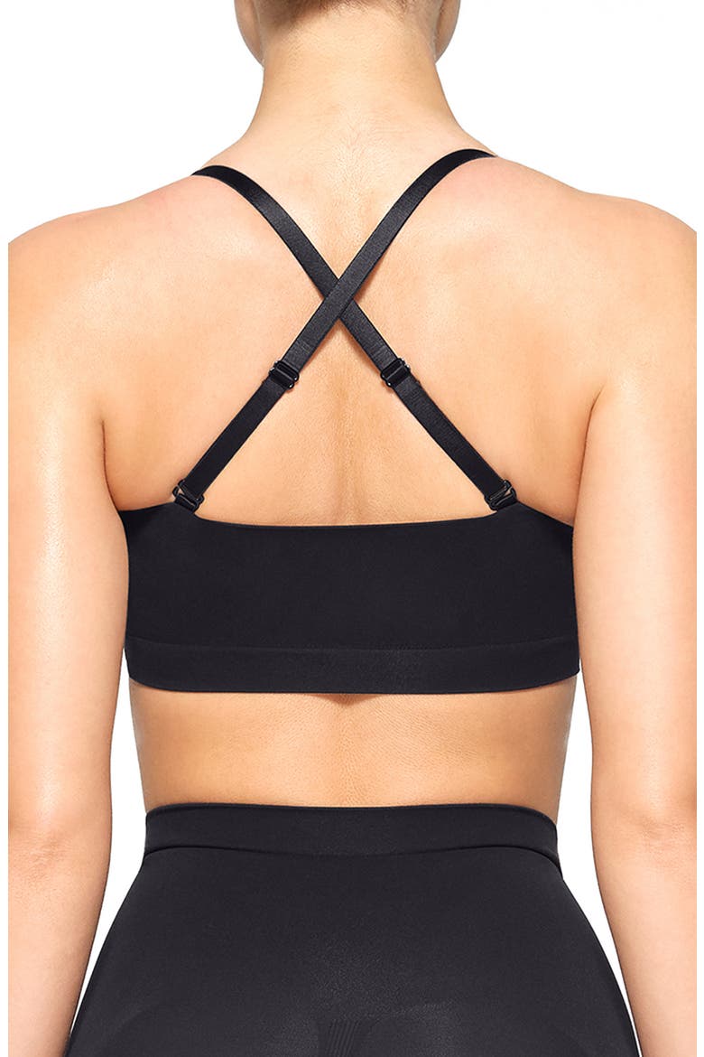 Seamless Sculpt Bandeau Bra, Alternate, color, ONYX