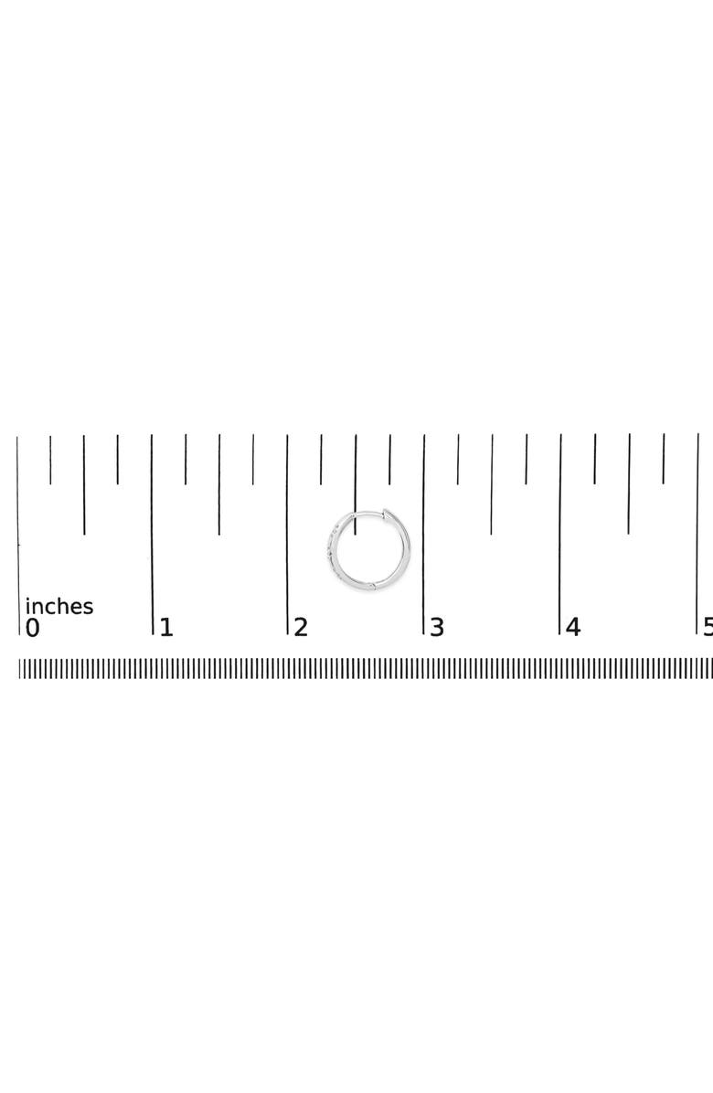 Haus of Brilliance 10K Gold 1/5 Cttw Lab Grown Diamond Three Stone Huggie Hoop Earrings, Alternate, color, White