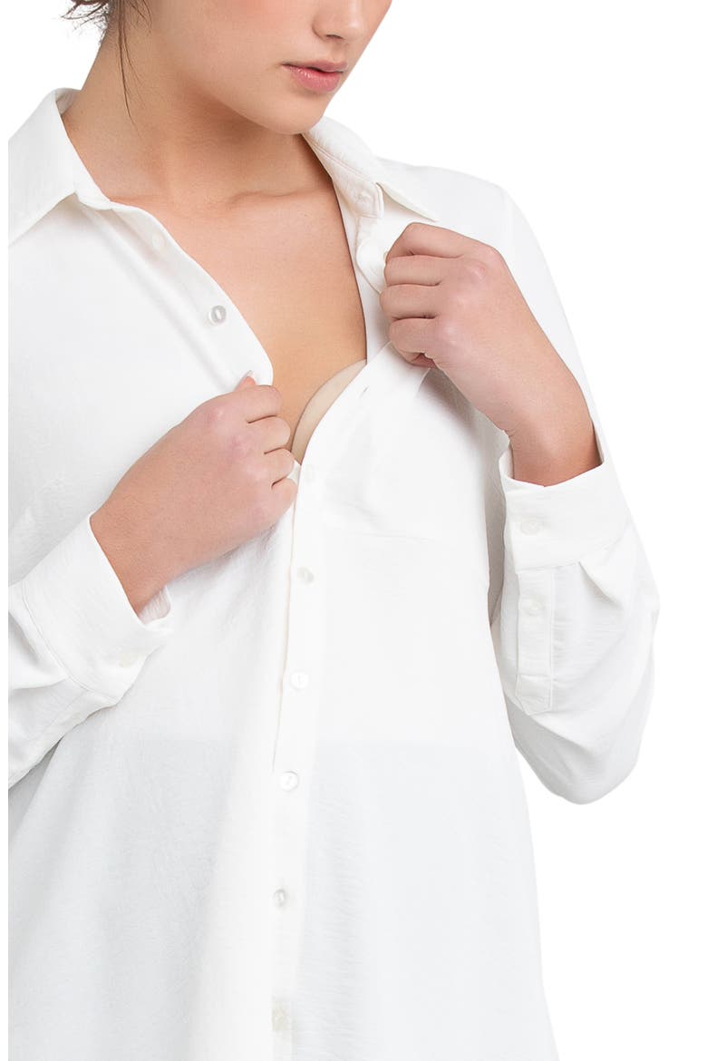Tina Maternity/Nursing Peplum Shirt, Alternate, color, WHITE
