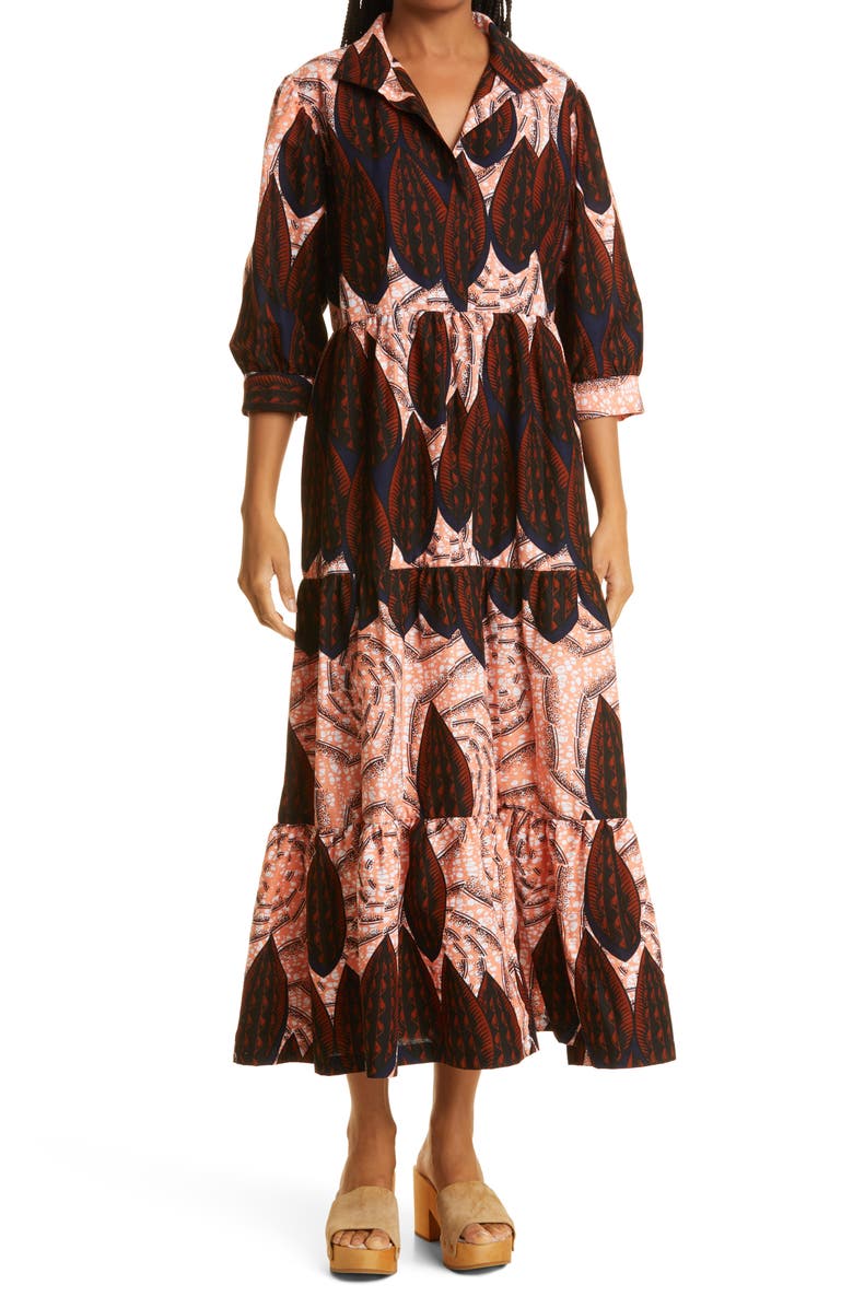 The Oula Company Mixed Print Cotton Dress, Alternate, color,