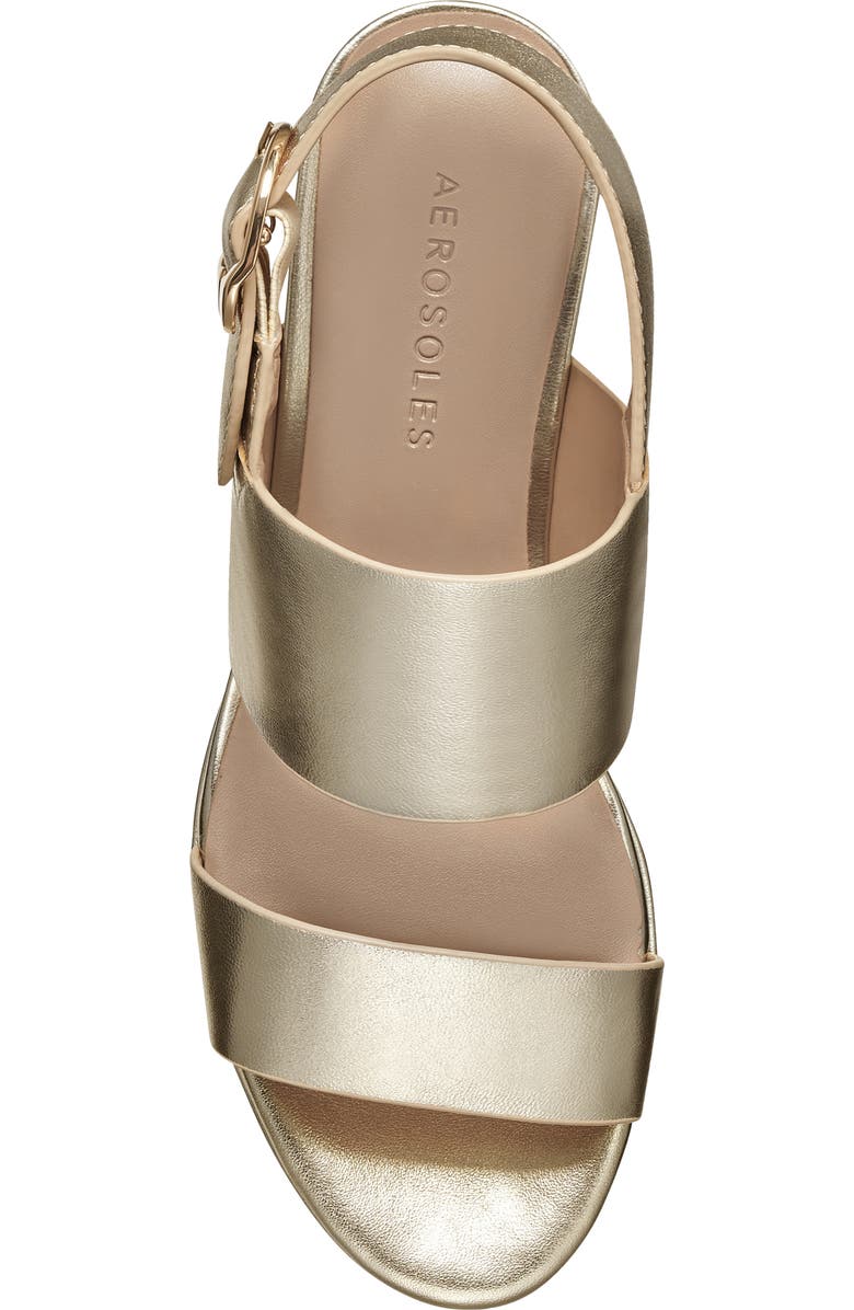 Aerosoles Camera Platform Sandal, Alternate, color, Gold Metallic Leather