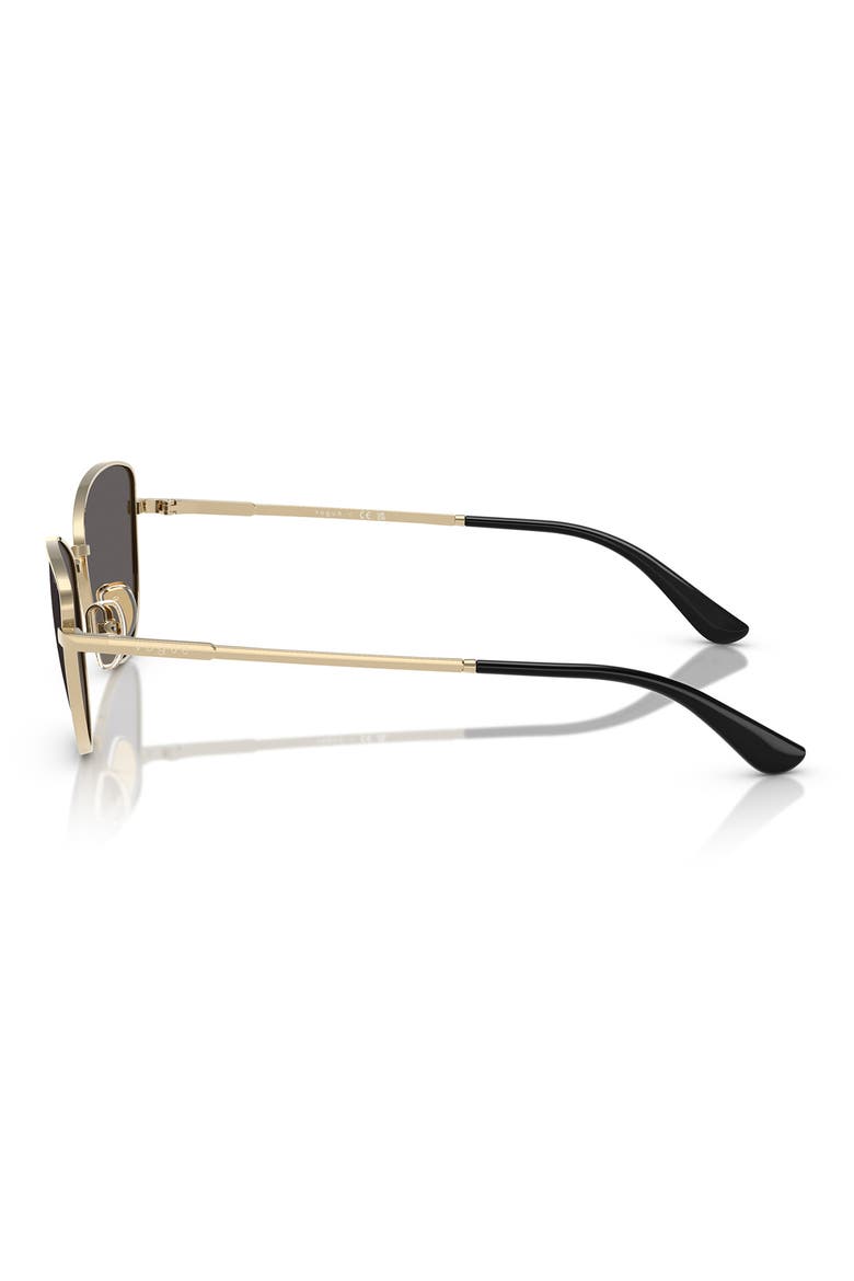 56mm Polarized Butterfly Sunglasses, Alternate, color, PALE GOLD