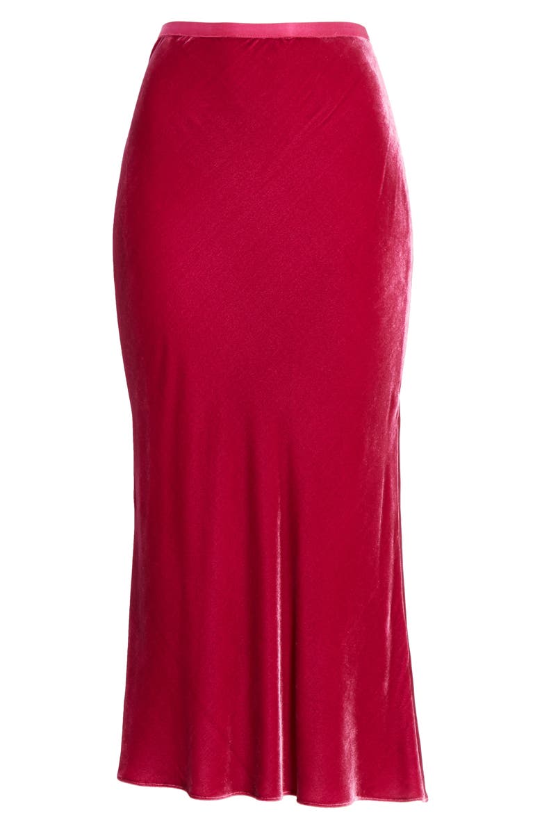 Polo Ralph Lauren Bias Cut Silk Velvet Skirt, Alternate, color,