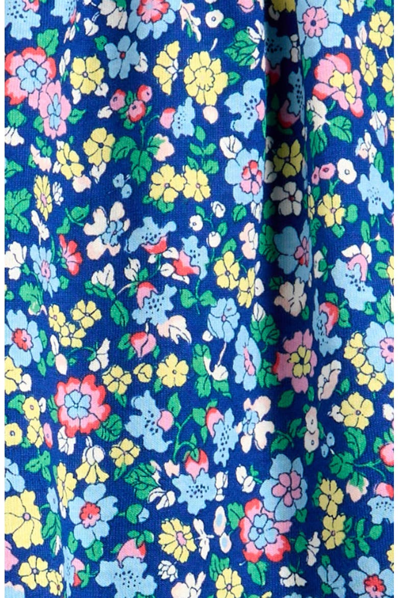 Kids' Ariel Floral Twirly Jersey Dress, Alternate, color, SAPPHIRE BLUE NAUTICAL FLORAL