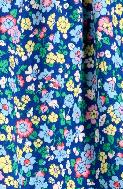 Mini Boden Kids' Ariel Floral Twirly Jersey Dress In Sapphire Blue Nautical Floral
