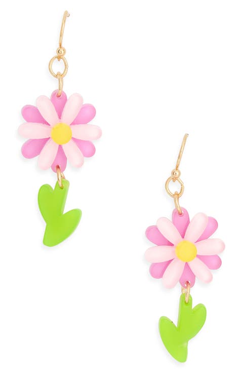 Spring Daisy Drop Earrings