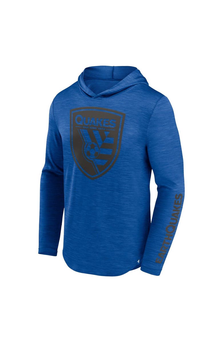 FANATICS Men's Fanatics Branded Blue San Jose Earthquakes First Period Space-Dye Pullover Hoodie, Alternate, color, 