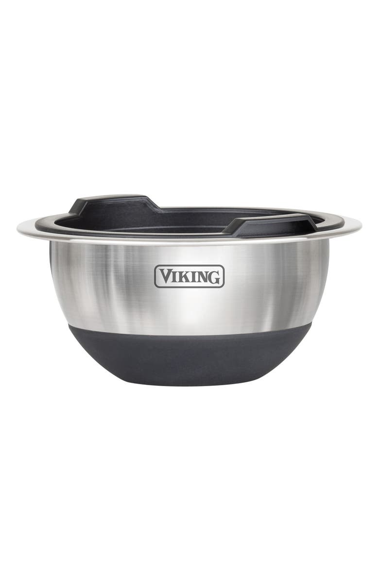 Viking 8-Piece Stainless Steel Bowls with Lids Set, Main, color, Black