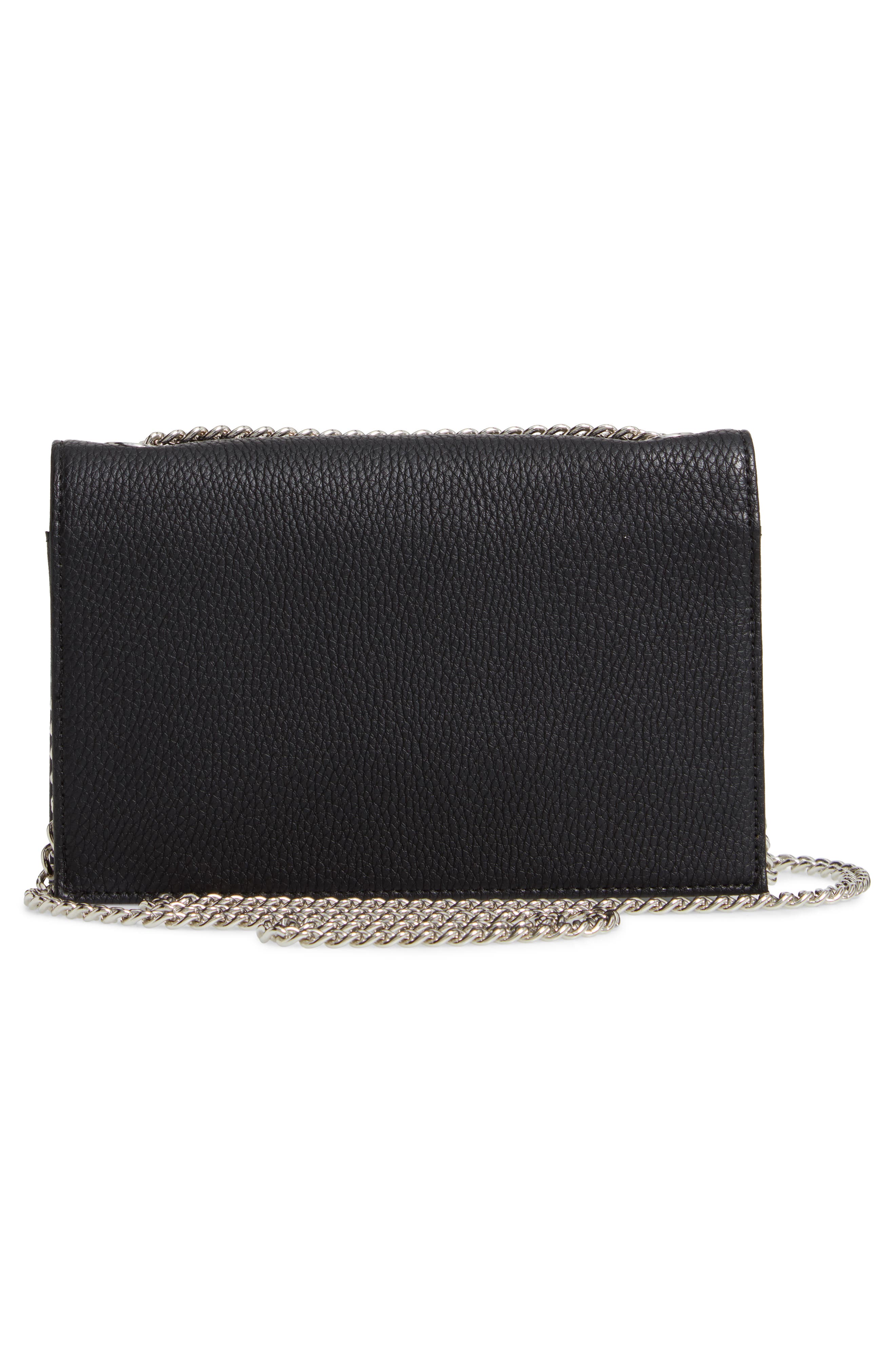 Jane Studded Vegan Leather Crossbody Bag, Alternate, color, BLACK