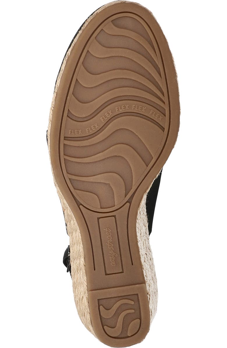 EASY STREET Aloha Slingback Espadrille Wedge Pump, Alternate, color, Black