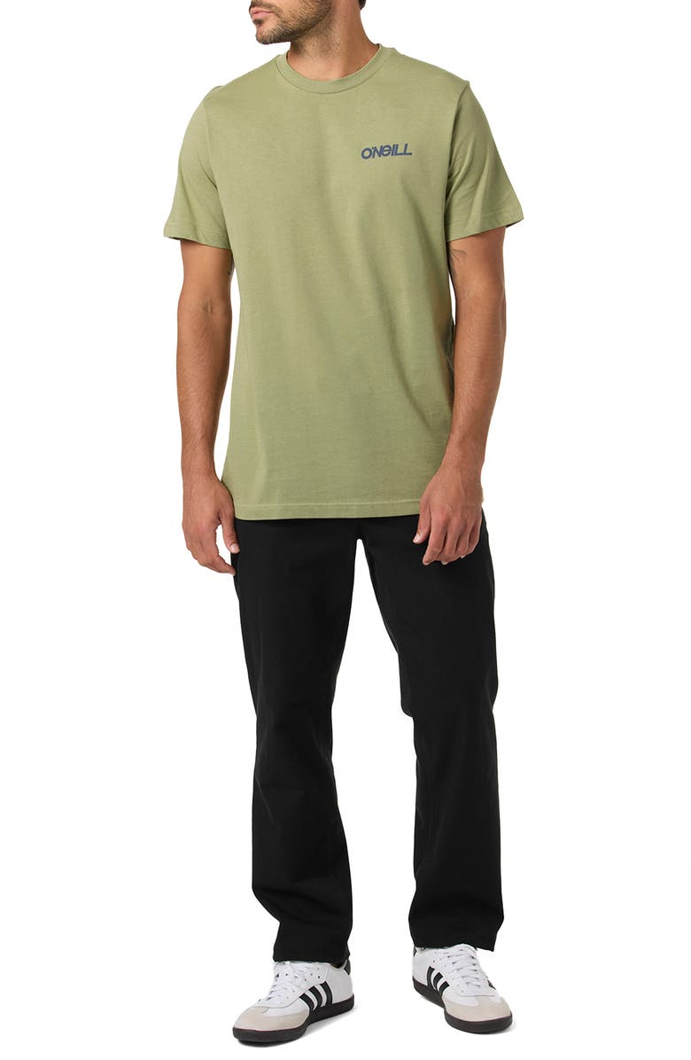O'Neill Dawn Classic Cotton Graphic T-Shirt, Alternate, color, Oil Green
